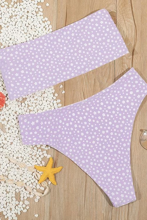 Miss Norst Small Floral Strapless Bikini - Image 7