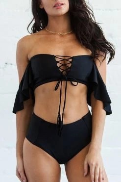 Miss Norst One Shoulder Strap Ruffle Bikini