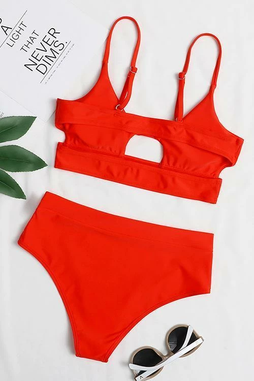 FloruitShow Hollow High Waist Bikini - Image 20