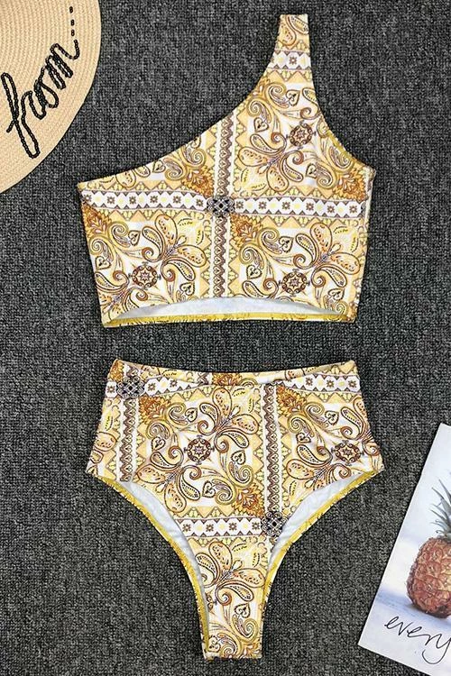 Miss Norst Retro One Shoulder High Waist Bikini - Image 4