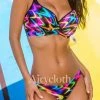 MySwimsuit Polyester Colorful Knotted Bikinis Set