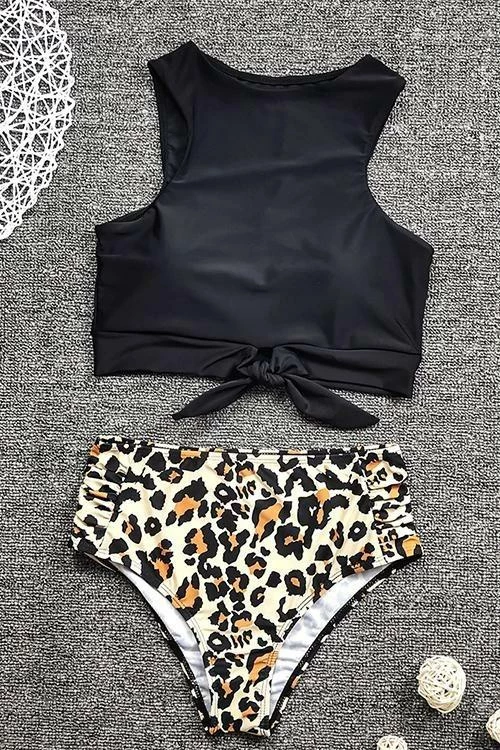 Miss Norst Leopard Print Strappy High Waist Bikini - Image 5