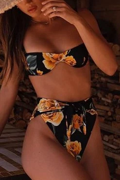 Miss Norst Print Floral High Waist Bikini