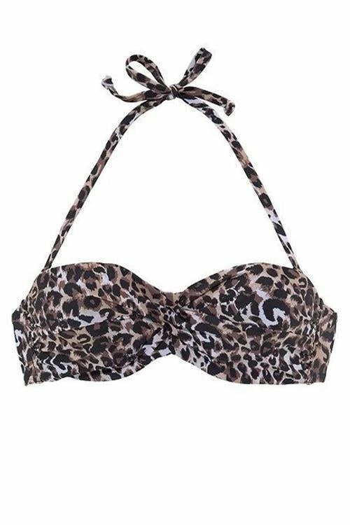 Miss Norst Leopard Print Halter String Bikini - Image 2