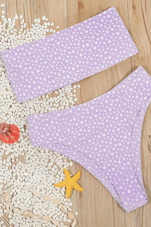 Miss Norst Small Floral Strapless Bikini - Image 6