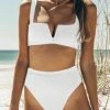 Miss Norst Solid V-Neck High Waist Bikini
