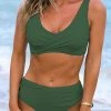 MySwimsuit Army Green High Waist Side-Tie Sexy Bikini Set