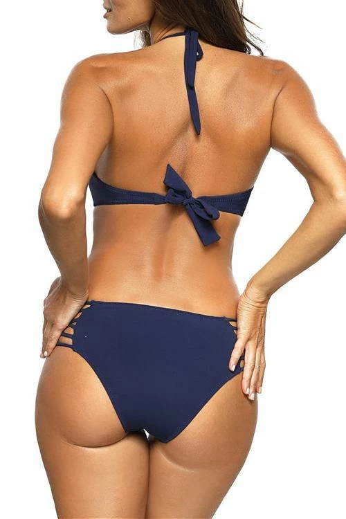 Miss Norst Contrast Halter Cross Bikini - Image 9