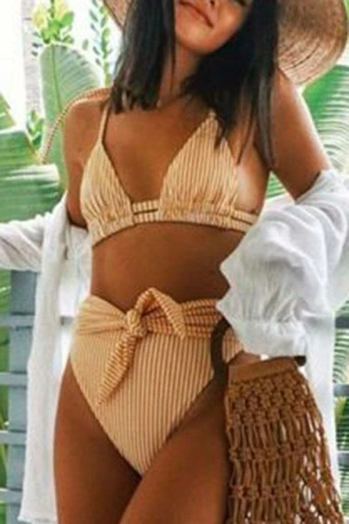Miss Norst Stripe High Waist String Bikini - Image 2