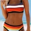 MySwimsuit Color Block Straps Bikini Set