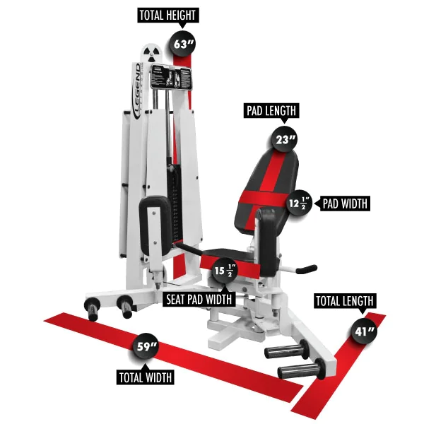 Inner And Outer Thigh Machine -- Legend Fitness (964) - Image 2
