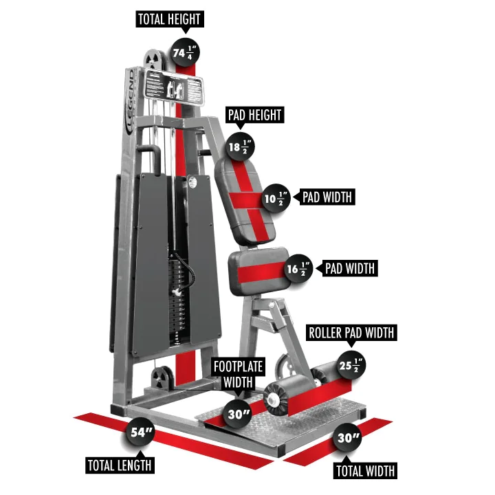 Selectorized Standing Leg Curl -- Legend Fitness (970) - Image 2