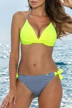 Miss Norst Cross-Print Halter Bikini