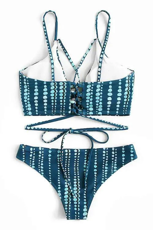 Miss Norst Polka Dot Striped Bikini - Image 4