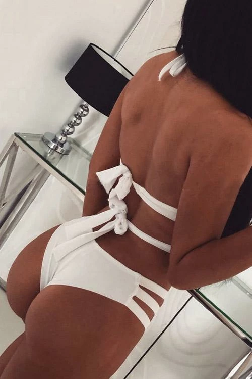 Miss Norst Solid Color Cross Strap Bikini - Image 2