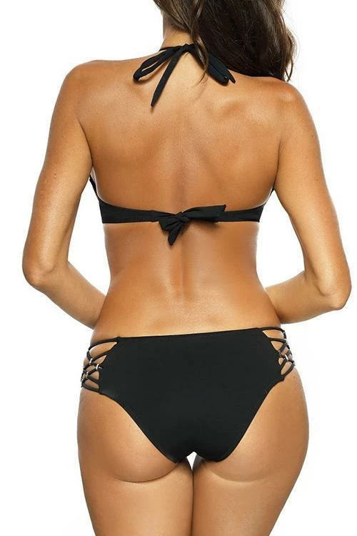 Miss Norst Contrast Halter Cross Bikini - Image 12