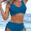 MySwimsuit Blue High Waist Side-Tie Sexy Bikini