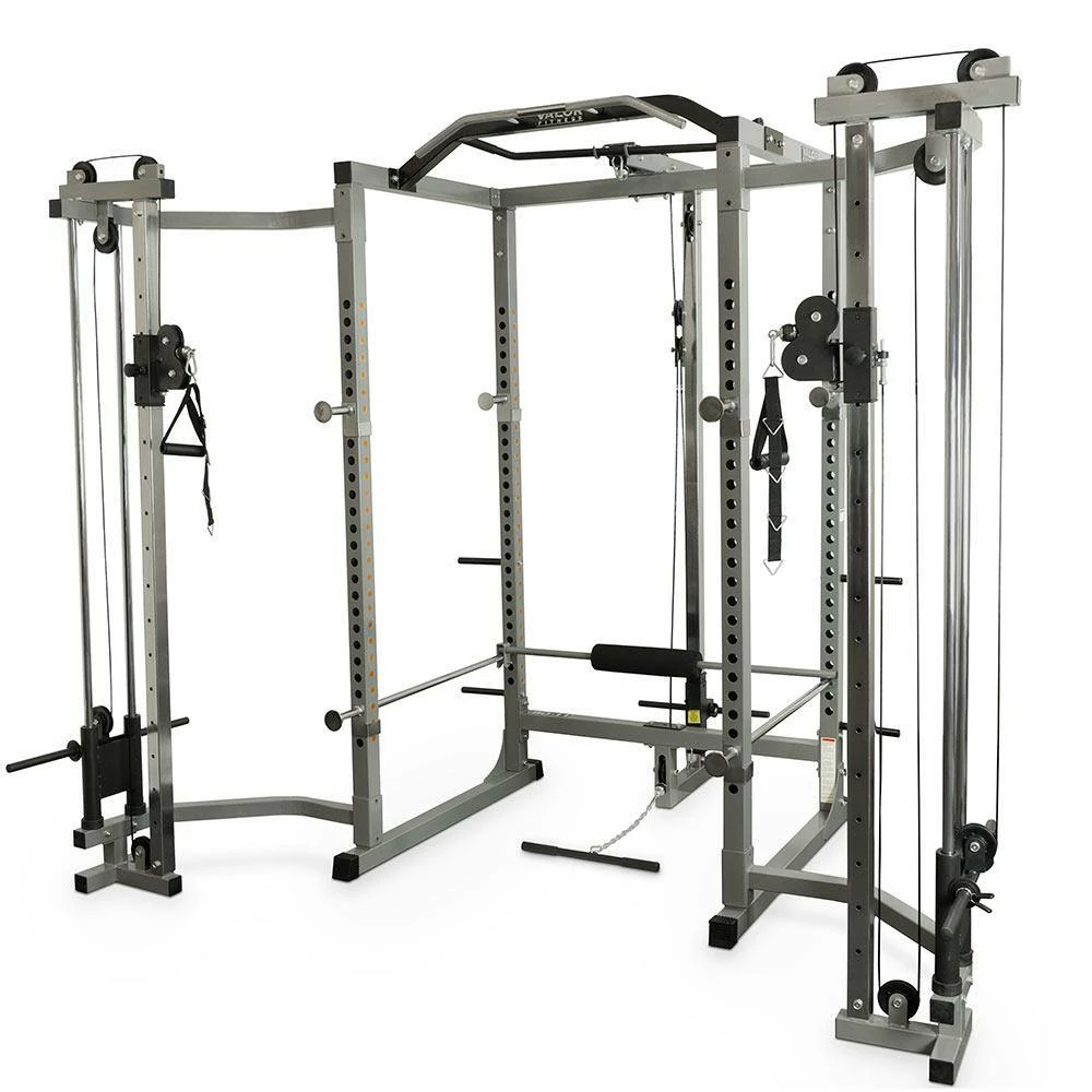Valor Fitness BD-11BCCL, Power Rack With Lat Pull & Cable Crossover Attachments