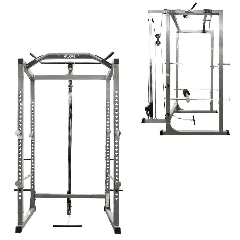 Valor Fitness BD-11BL, Power Rack With Lat Pull Attachment