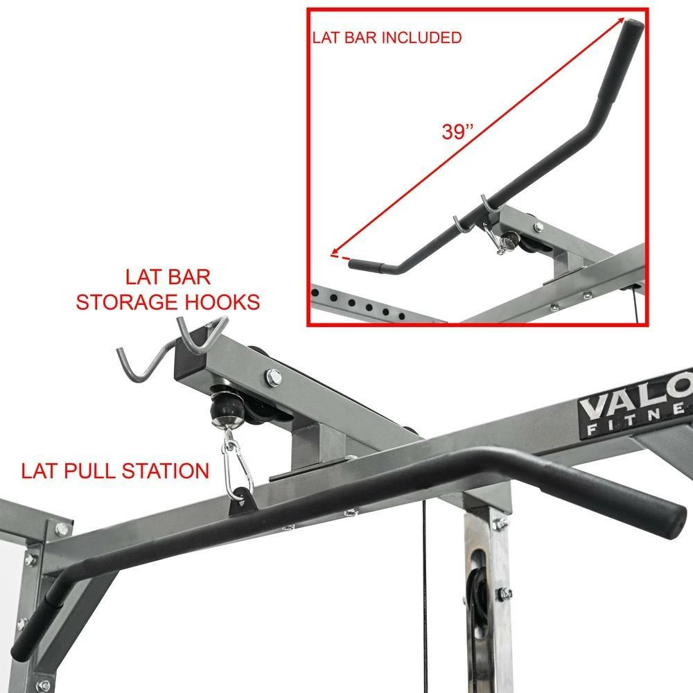 Valor Fitness BD-41L, Lat Pull Attachment For BD-41 Rack - Image 3