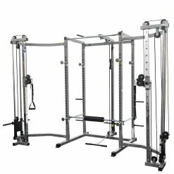 Valor Fitness BD-7BCC, Power Rack With Lat Pull & Cable Crossover Attachments
