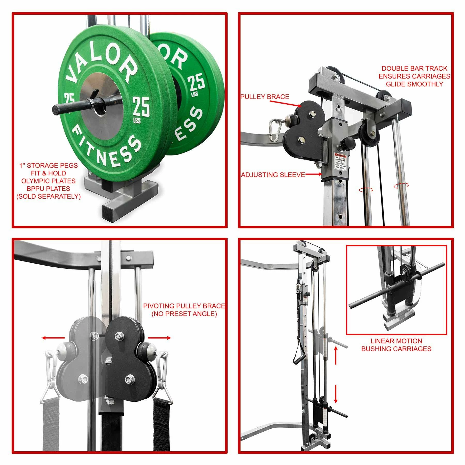 Valor Fitness BD-CC2.5, Cable Crossover Attachment For BD-11 & BD-41 - Image 8