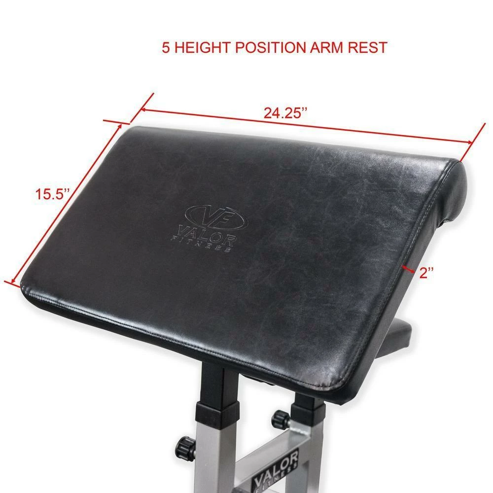 Valor Fitness CB-6, Adjustable Arm Curl Bench 7 Valor Fitness CB-6, Adjustable Arm Curl Bench - Image 7