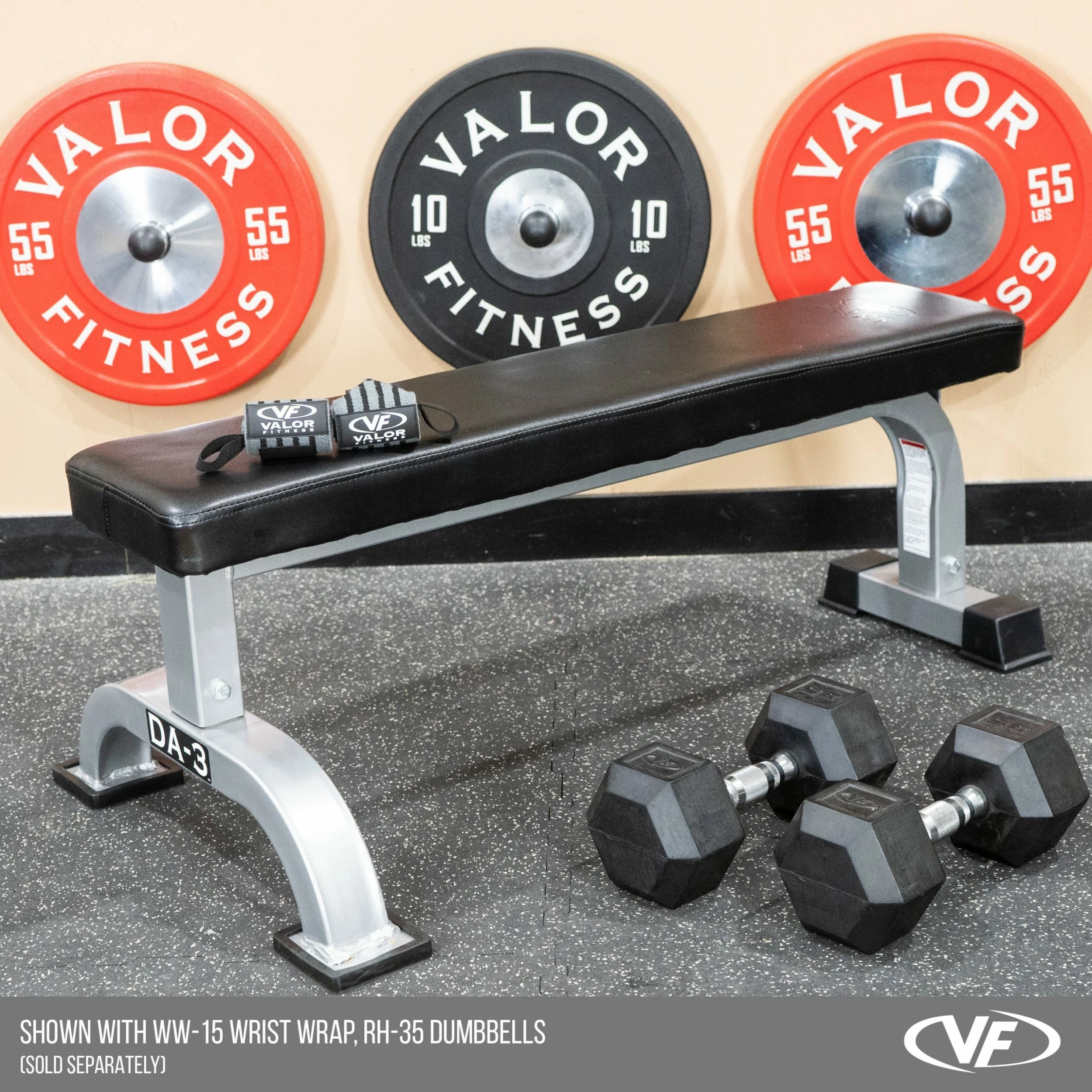 Valor Fitness DA-3, Flat Bench - Image 2
