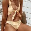 Miss Norst Stripy Bow Front Bikini