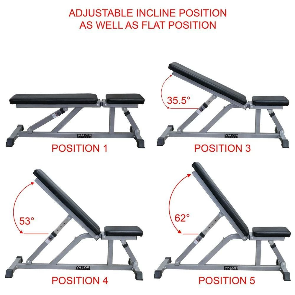 Valor Fitness DD-3, Adjustable Utility Bench - Image 6