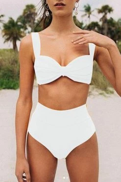 Miss Norst Solid Color High Waist Push Up Bikini