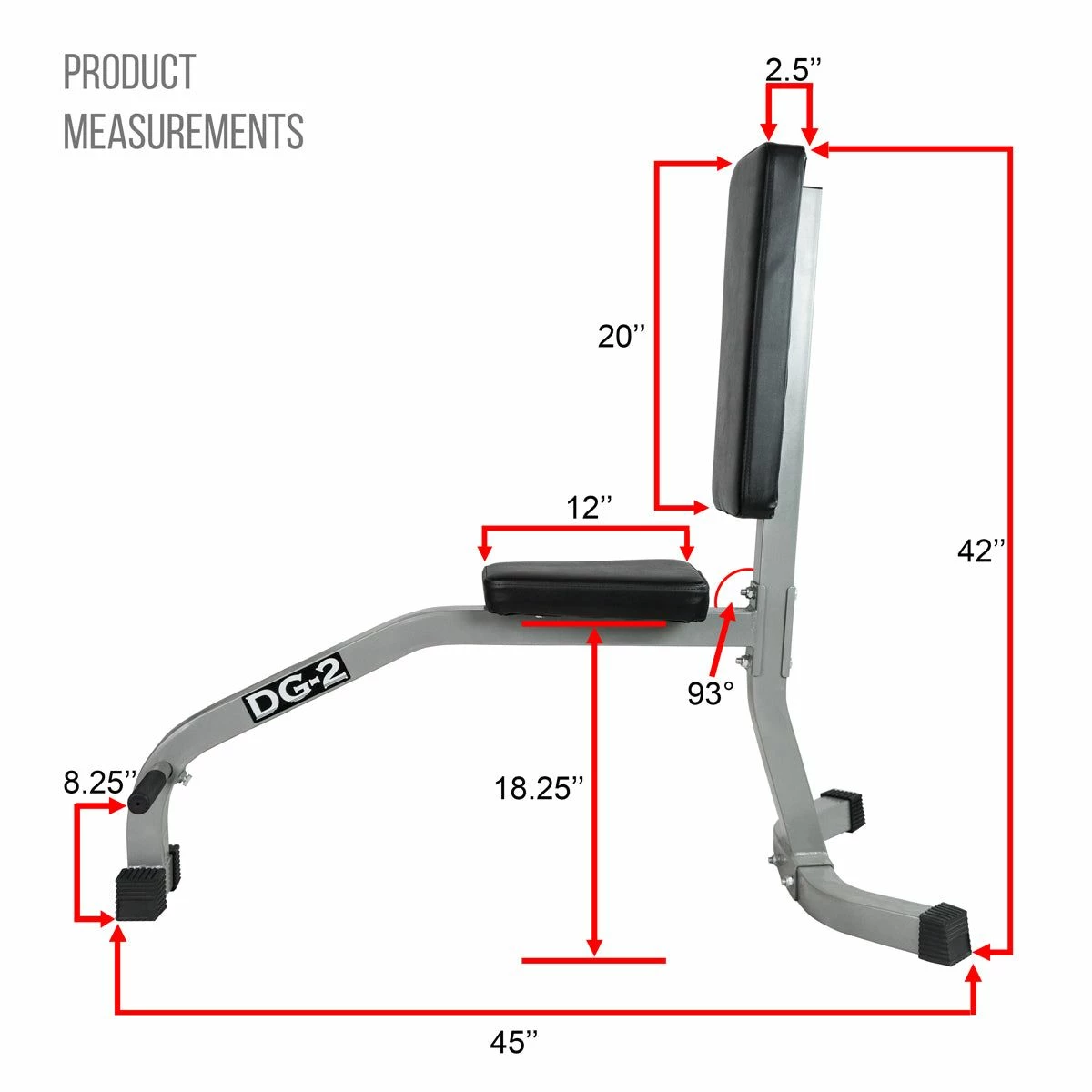 Valor Fitness DG-2, Upright Weight Bench - Image 7