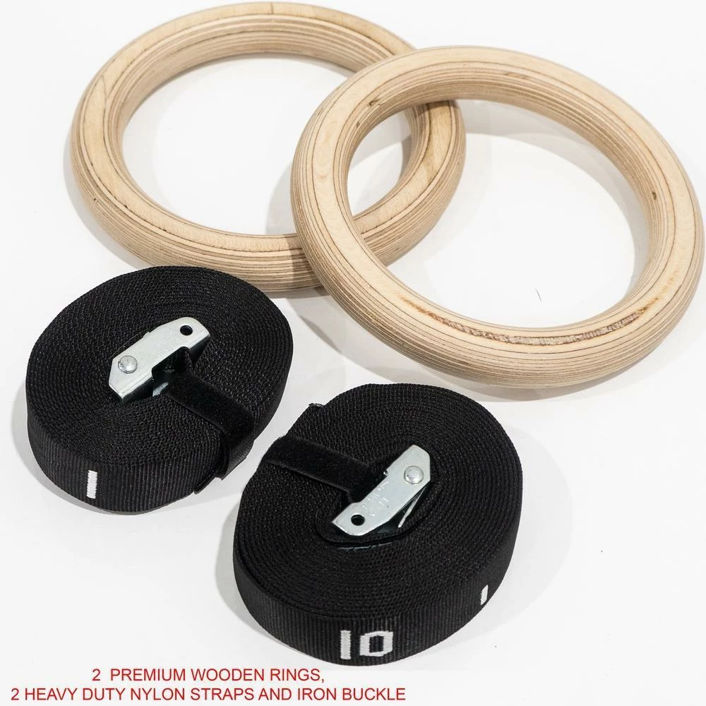 Valor Fitness GRW-1, Wooden Gymnastic Rings - Image 7