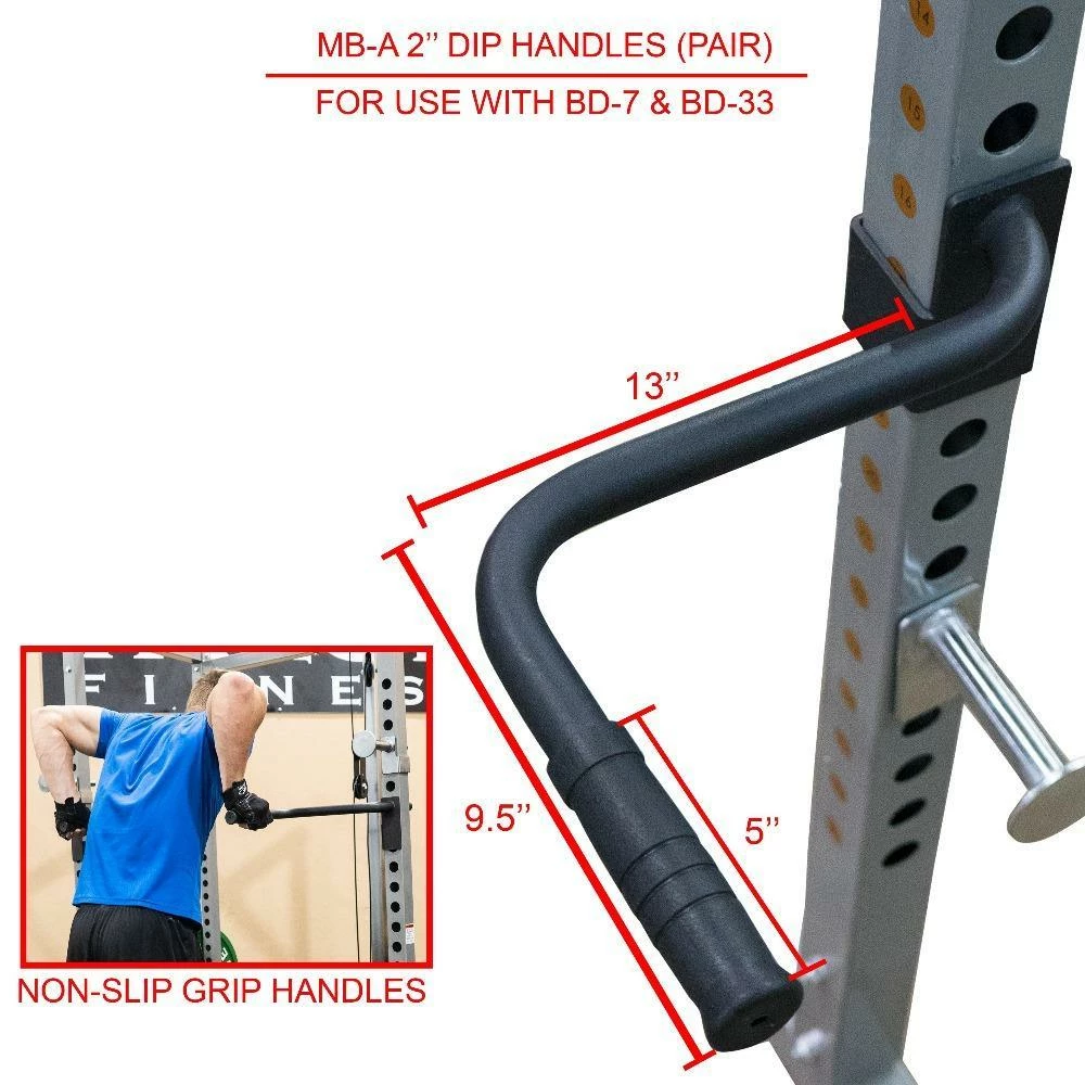 Valor Fitness MB-A, Dip Handles For BD-7 & BD-33 Power Racks - Image 3