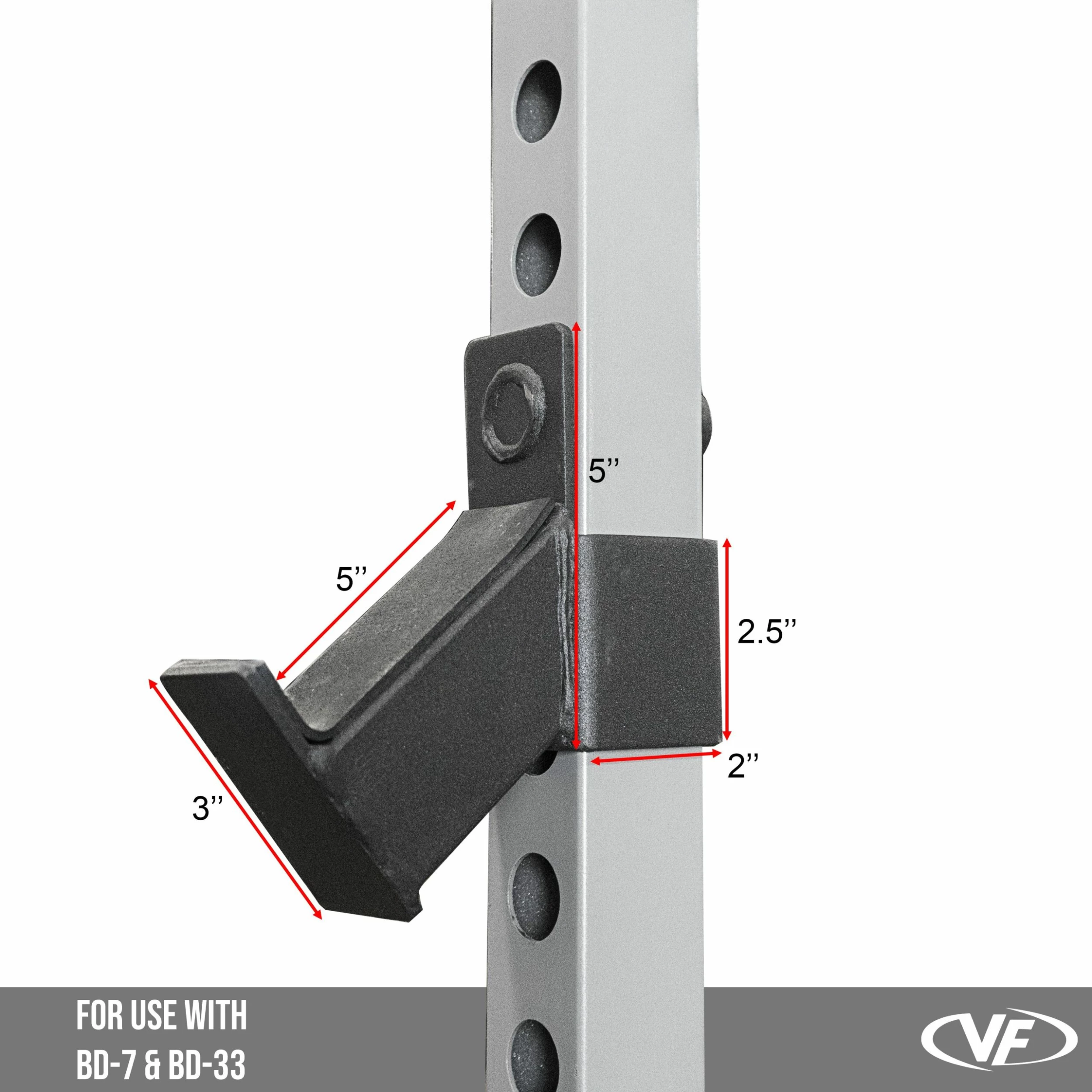 Valor Fitness MB-E, Short Barbell Holder Set For BD-7 & BD-33 Power Racks 3 Valor Fitness MB-E, Short Barbell Holder Set For BD-7 & BD-33 Power Racks - Image 3