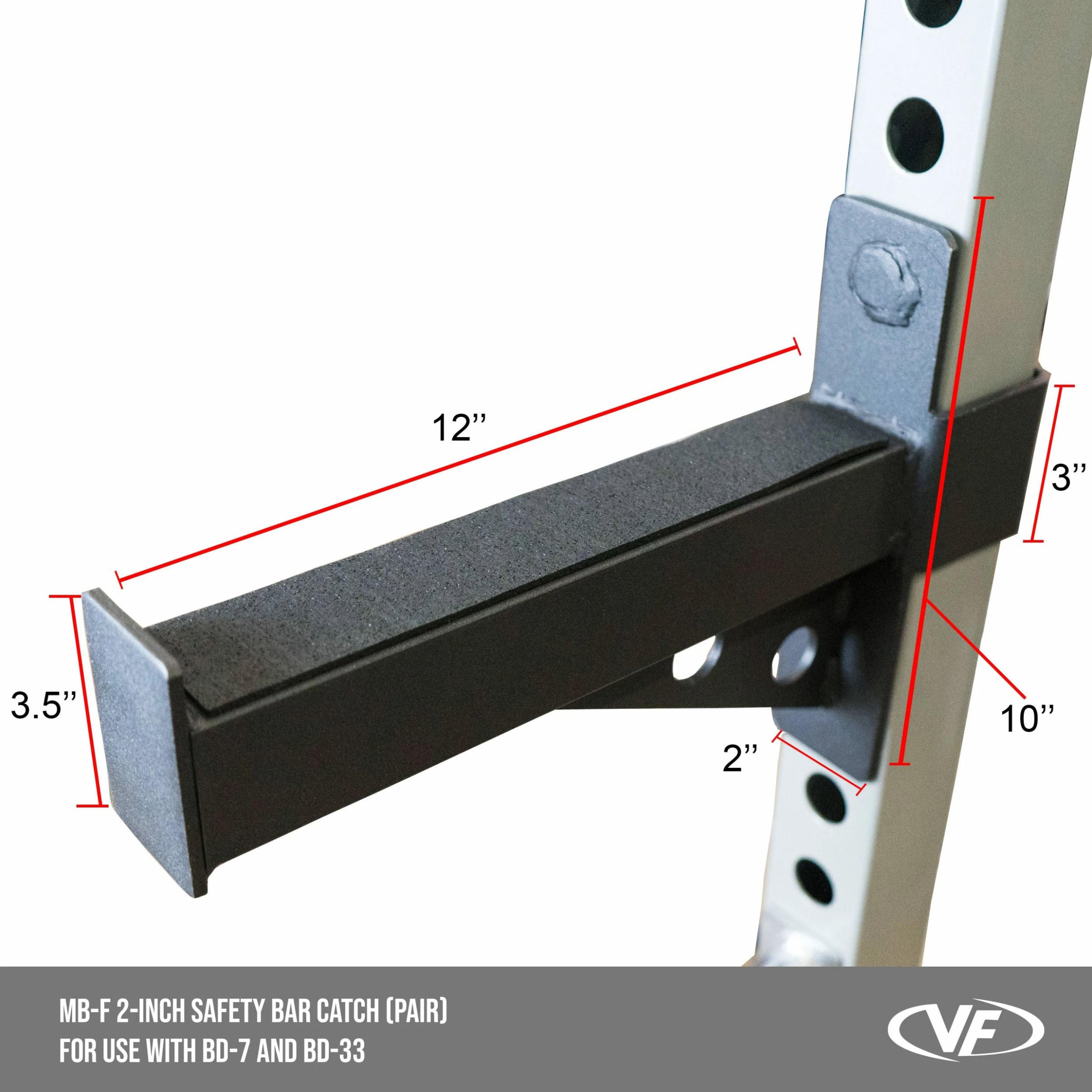 Valor Fitness MB-F, Safety Catch Set For BD-7 & BD-33 Power Racks - Image 3