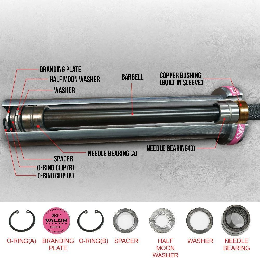 Valor Fitness OB-80W-NB, Women’s Needle Bearing Barbell - Image 5