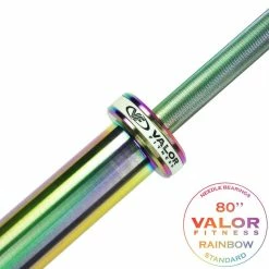 Valor Fitness OB-80W-RNBW, Rainbow Titanium Needle Bearing Women's Barbell