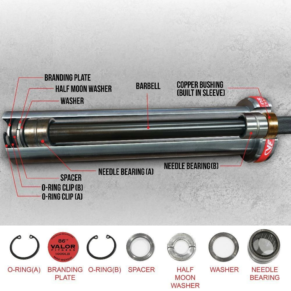 Valor Fitness OB-86-V, Men’s Needle Bearing Barbell - Image 4