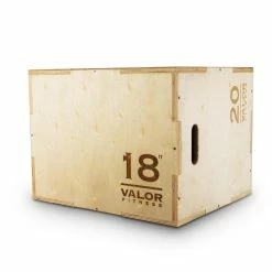 Valor Fitness PBX-B, Wood Plyometric Box (18” X 20” X 24”)